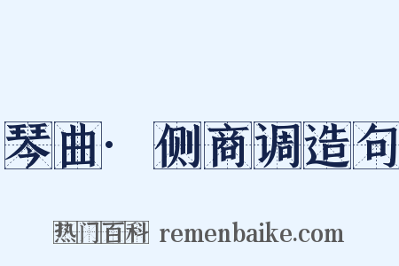 琴曲·侧商调造句是什么意思的图片